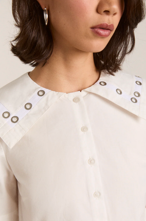 Cyrus Eyelet Blouse, White