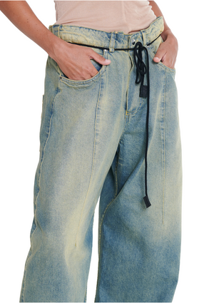 Distressed Baggy Jeans, Blue