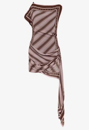 Evelyn Mini Dress, Geo Scarf Print