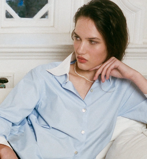 Alba Shirt, Blue & White