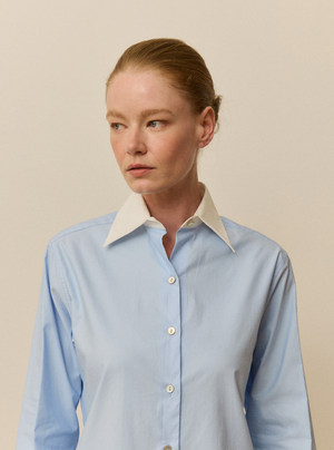 Alba Shirt, Blue & White