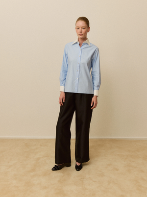 Alba Shirt, Blue & White