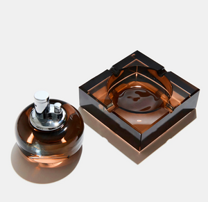 Rounded Ashtray Set, Espresso