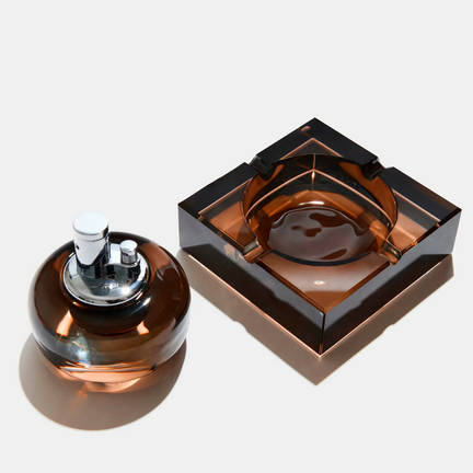 Rounded Ashtray Set, Espresso