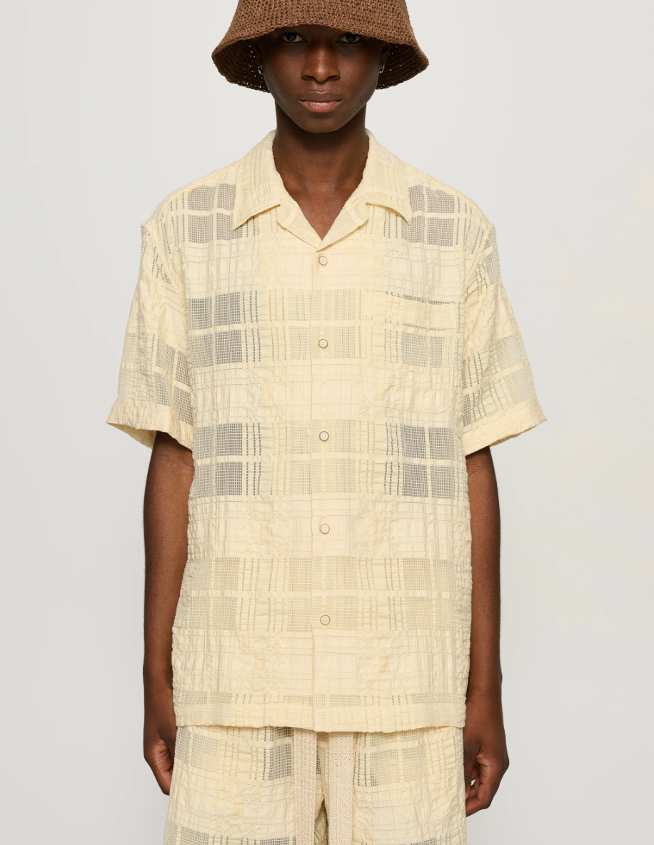 Ture Short Sleeve Shirt Beige Check