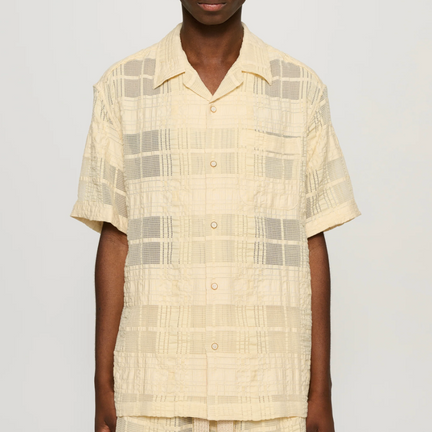 Ture Short Sleeve Shirt Beige Check