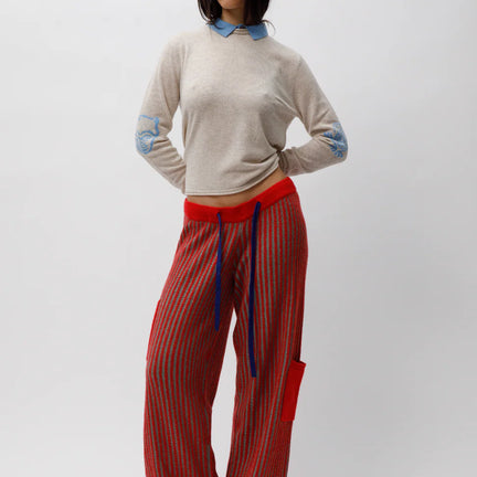 Cherry Ribbed Trackies