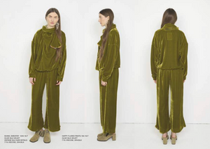 Shawly Sweater, Olive Silk Velvet