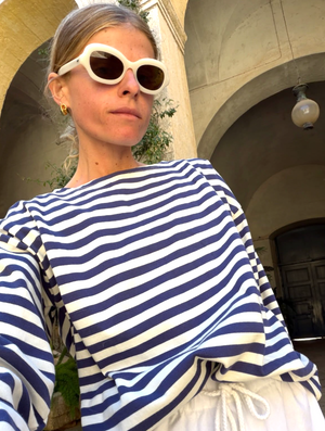 Asawa, Milky White Sunglasses