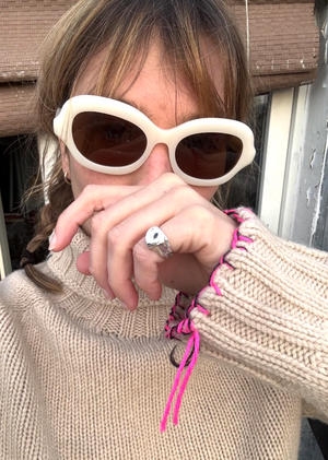 Asawa, Milky White Sunglasses
