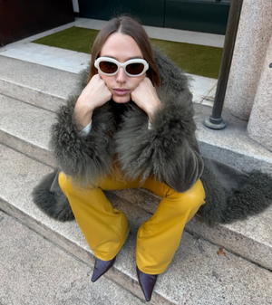 Asawa, Milky White Sunglasses