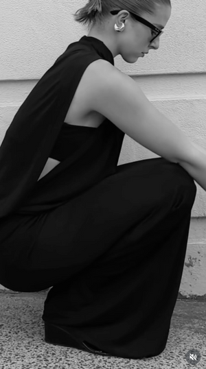Fall Away Floor Length Dress, Onyx