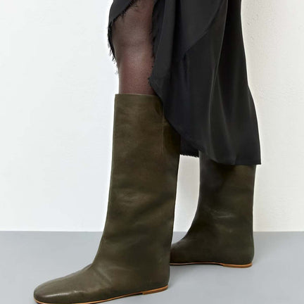 Severine Tall Boots, Khaki