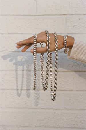 Presa Chain Necklace, Silver
