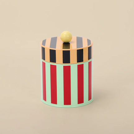 Short Striped Canister, Red/Blue