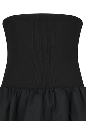 Taffeta Shirring Mini Skirt & Top