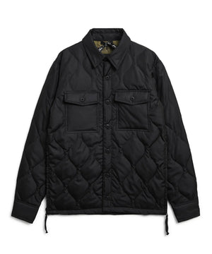 Military Down Shirt, Black
