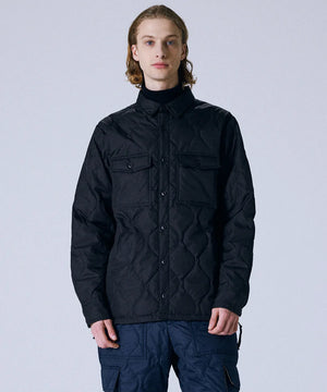 Military Down Shirt, Black