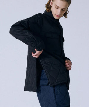 Military Down Shirt, Black