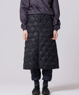 Military Snap Button Down Skirt, Black