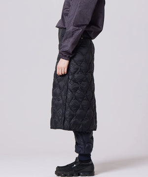 Military Snap Button Down Skirt, Black