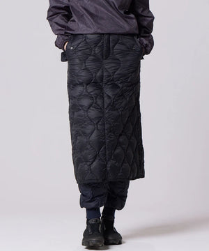 Military Snap Button Down Skirt, Black