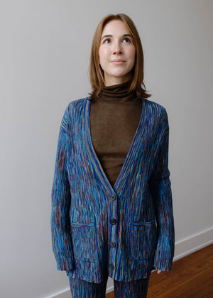 Vega Cardigan, Multi Blue