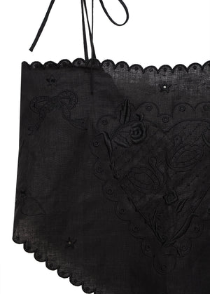 Lybid Bandana Top, Black