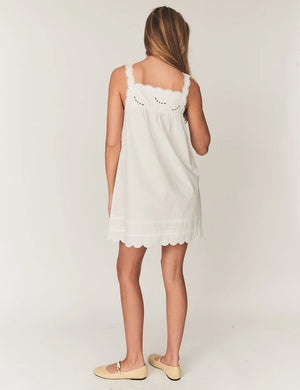 Kristen Babydoll Dress, White
