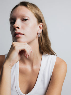 Avery Earrings, Silver