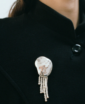 Bean Pearl Brooch