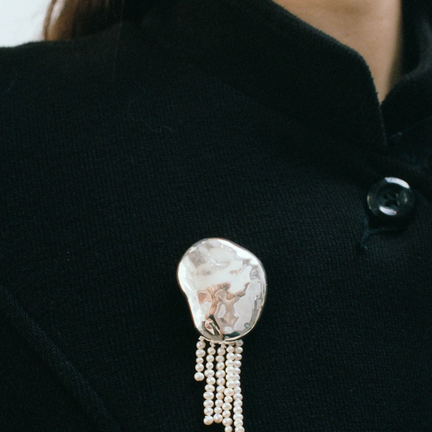 Bean Pearl Brooch