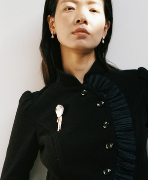 Bean Pearl Brooch