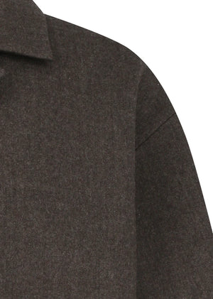 Wool Crop Jacket, Brown