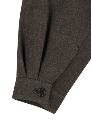 Wool Crop Jacket, Brown