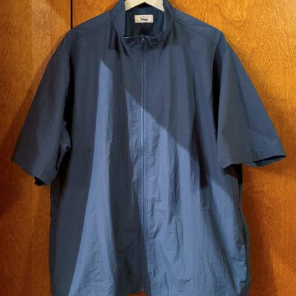 Zipped Short Sleeve Jacket, Light Blue