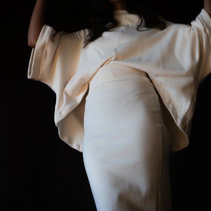 Wide Sleeve Pullover Sweater in US Organic Fleece