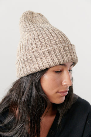 Marled Rib Hat, Sandstone