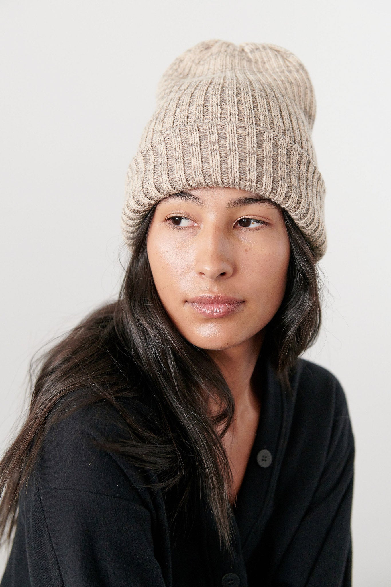 Marled Rib Hat, Sandstone