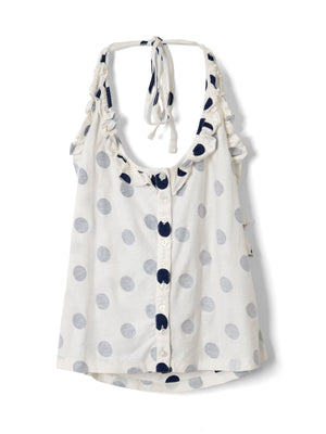 Zazie Jersey Halter Top, Polka Dot