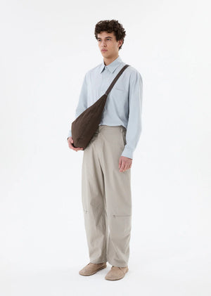 Square Pocket Oversized Shirt, Light Blue
