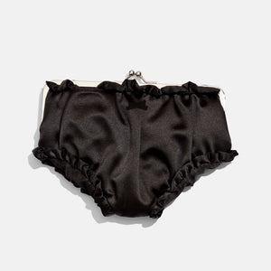 Black Satin Undies Pouch