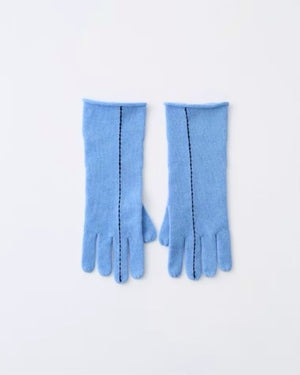 Short Stitch Gloves, Blue