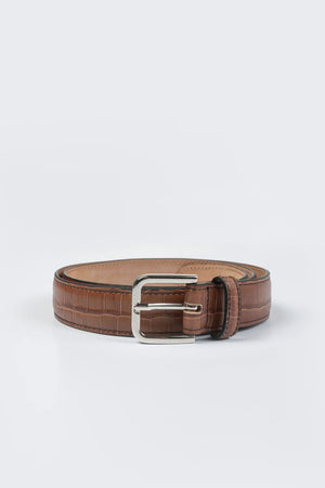 Classic Belt Crocodile, Camel