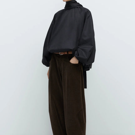 Corduroy Baggy Pants, Brown