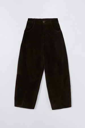 Corduroy Baggy Pants, Brown