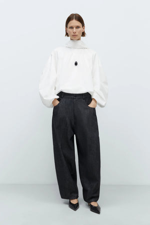 Denim Baggy Pants, Black