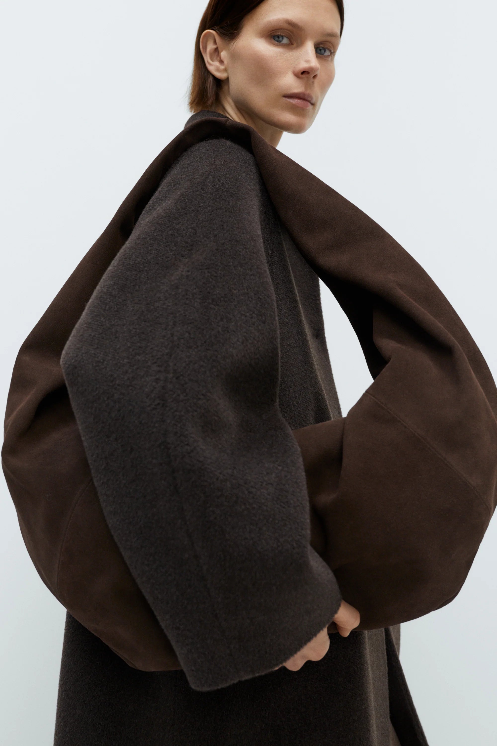 Suede XL Bag, Brown