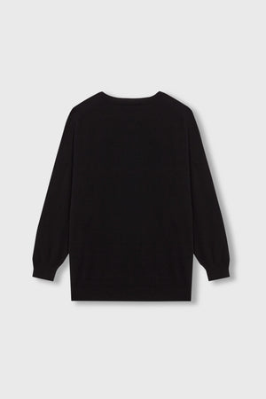 Cashmere V Neck Sweater, Black