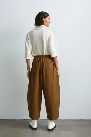 Soft Cotton Curved Pants Toffee